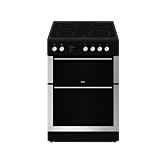 Creda C60CDOX 60Cm Ceramic Double Oven Cooker In Stainless Steel