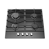 Culina UBGOG601BK 60Cm 4 Burner Black Glass Gas Hob