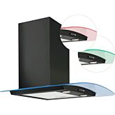 Culina UBLED70BK 70Cm Chimney Style Cooker Hood With LED Lighting - Black