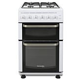 Hostess TCG50W 50Cm Double Oven Gas Cooker With Lid - White
