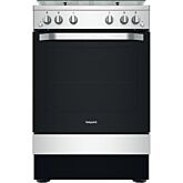 Hotpoint HS67G2PMX 60Cm Single Cavity Freestanding Gas Cooker, Electric Grill