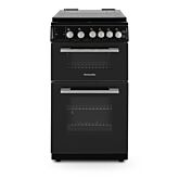 Montpellier MDOG50LK 50Cm Double Oven Gas Cooker With Lid - Black