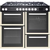 New World NW100RCCR 100Cm Cream Multi Cavity Dual Fuel Range Cooker