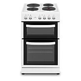 New World NWMID54DEW Solid Plate Double Oven Freestanding Electric Cooker