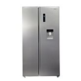 Teknix TSBSW911772S 90Cm American Side By Side Fridge Freezer In Silver With Water Dispenser