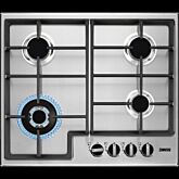 Zanussi ZGNN645X 60Cm Gas Hob With Wok Burner + Cast Iron Pan Supports