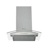 Hotpoint HDA6.5SAB 60Cm Curved Glass Chimney Hood Stainless Steel