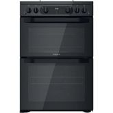 Hotpoint HDM67G0CMB 60Cm Freestanding Double Oven Gas Cooker