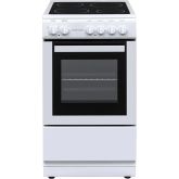 Statesman C050ESCW 50Cm Single Cavity Ceramic Hob Freestanding Electric Cooker