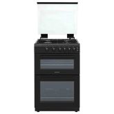 Statesman GDL60B 60Cm Double Oven Gas Cooker With Lid - Black