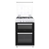 Statesman GDL60W2 60Cm Double Oven Gas Cooker With Lid - White