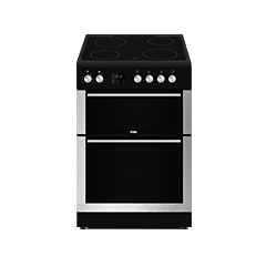 Creda C60CDOX 60Cm Ceramic Double Oven Cooker In Stainless Steel