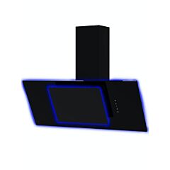 Culina UBAHALO9 90Cm Angled Hood With Blue Lighting - Black