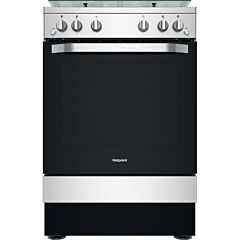 Hotpoint HS67G2PMX 60Cm Single Cavity Freestanding Gas Cooker, Electric Grill