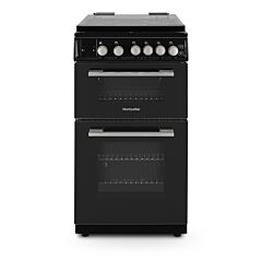 Montpellier MDOG50LK 50Cm Double Oven Gas Cooker With Lid - Black