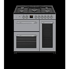 New World NW91DF3ST 90Cm Dual Fuel Range Cooker