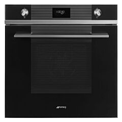 Smeg SF6101TVN1/G 60Cm Linea Black Glass Multifunction Single Oven With Compact Screen