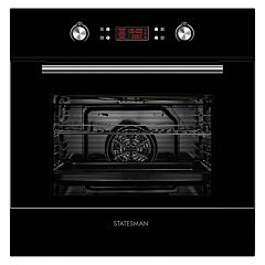 Statesman BSM60BL 60Cm Built In Single Fan Oven Black