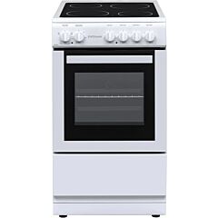 Statesman C050ESCW 50Cm Single Cavity Ceramic Hob Freestanding Electric Cooker