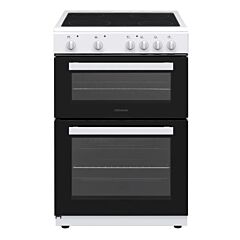 Statesman EDC60W2 60Cm Double Oven Ceramic Cooker In White