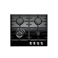 Teknix SCGH61B 60Cm Black Glass Hob