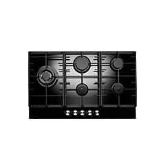 Teknix SCGH751B 75Cm Black Glass Gas Hob