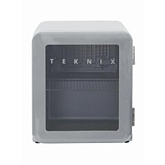 Teknix T46RGS Glass Door Table Top Fridge - Silver