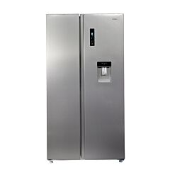 Teknix TSBSW911772S 90Cm American Side By Side Fridge Freezer In Silver With Water Dispenser