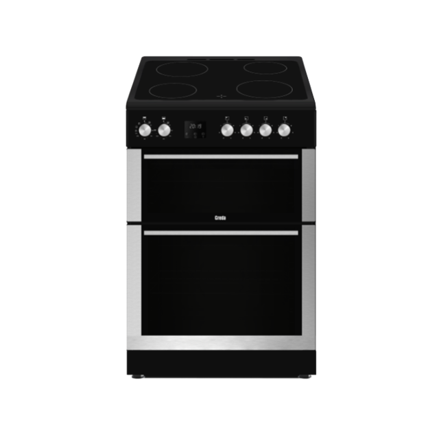 Creda C60CDOX 60Cm Ceramic Double Oven Cooker In Stainless Steel