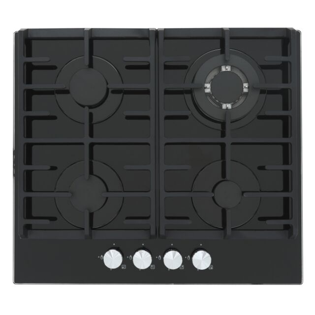 Montpellier MGH61BG 60cm Gas Hob in Black Glass