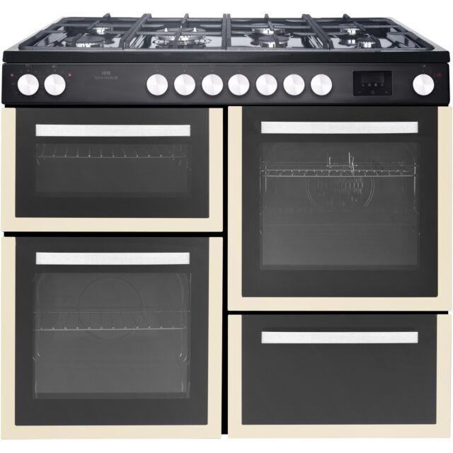 New World NW100RCCR 100Cm Cream Multi Cavity Dual Fuel Range Cooker