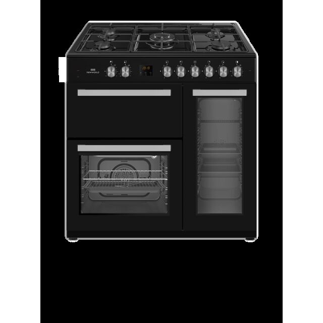 New World NW91DF3BL 90Cm Dual Fuel Range Cooker