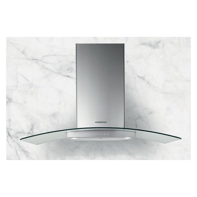 Nordmende CHGLS605IX 60Cm Stainless Steel With Curved Glass Hood