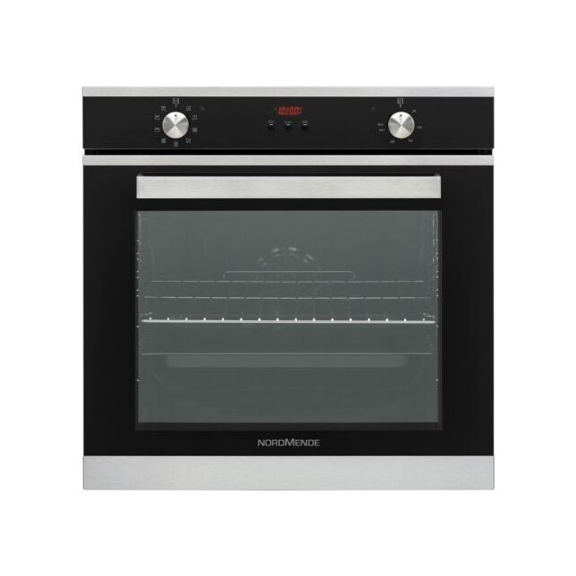 Nordmende SOC316IX 78L Multifunction Single Oven Stainless Steel And Black Glass With Catalytic Line