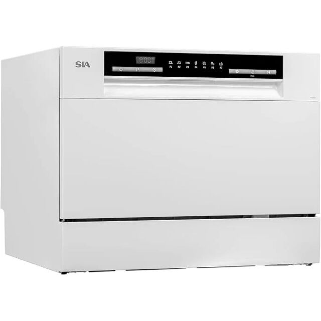 Sia TTD6W 6 Place 6 Programmes Tabletop Dishwasher In White
