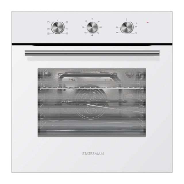 Statesman BSF60WH 65L BUILT IN SINGLE FAN OVEN WHITE