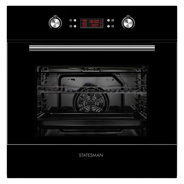 Statesman BSM60BL 60Cm Built In Single Fan Oven Black