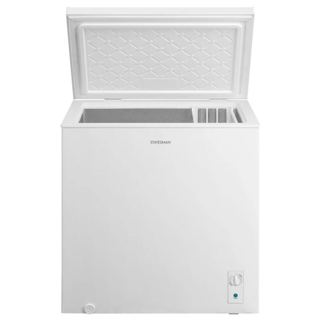 Statesman CHF198 W77cm 198 Litre Chest Freezer White