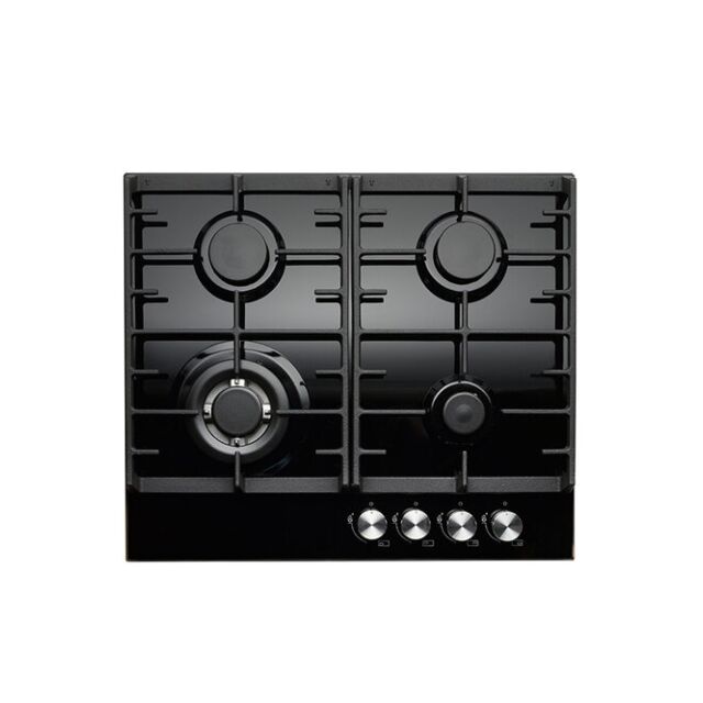 Teknix SCGH61B 60Cm Black Glass Hob