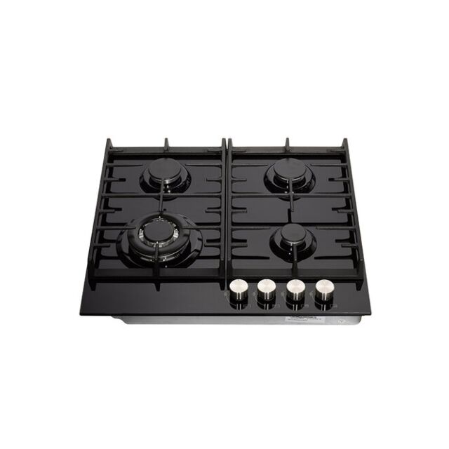 Teknix SCGH61B 60Cm Black Glass Hob