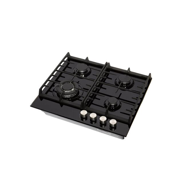 Teknix SCGH61B 60Cm Black Glass Hob