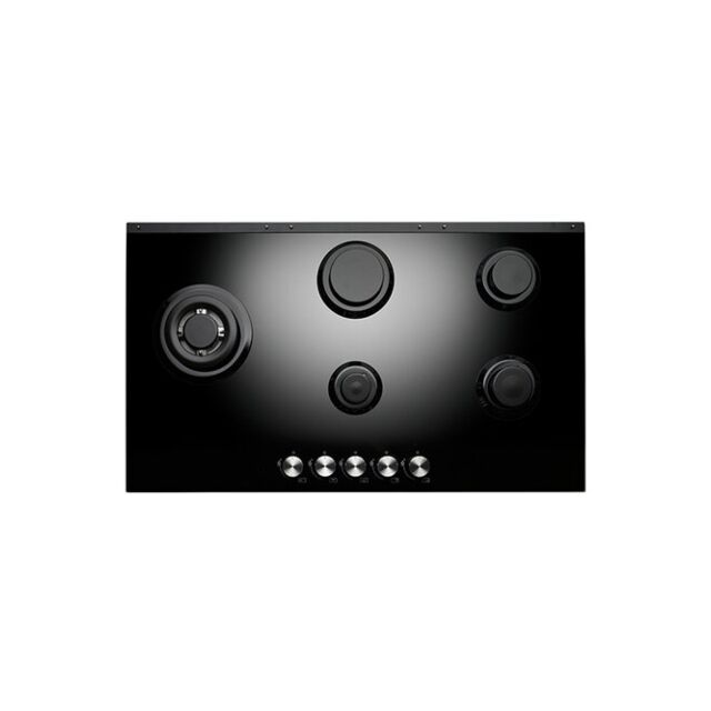 Teknix SCGH91B 90Cm Black Glass Gas Hob
