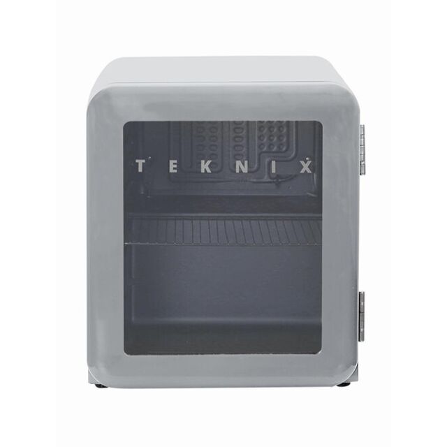 Teknix T46RGS Glass Door Table Top Fridge - Silver
