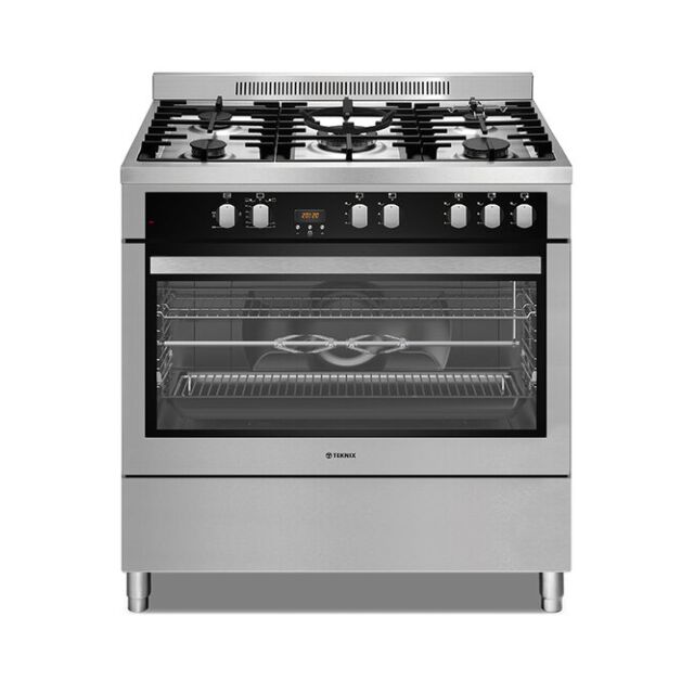 Teknix TKGF91SS 90Cm Single Cavity Gas Range Cooker - Stainless Steel