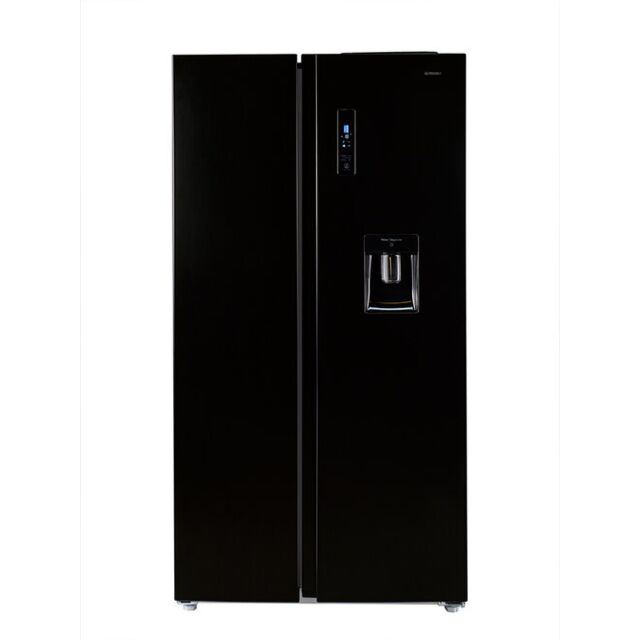 Teknix TSBSW911772B 90Cm American Style Fridge Freezer - Black