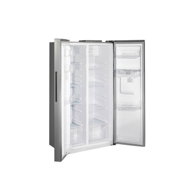 Teknix TSBSW911772S 90Cm American Side By Side Fridge Freezer In Silver With Water Dispenser