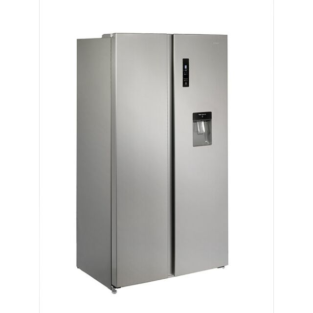 Teknix TSBSW911772S 90Cm American Side By Side Fridge Freezer In Silver With Water Dispenser