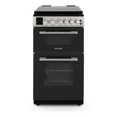 Montpellier MDOG50LS 50Cm Double Oven Gas Cooker With Lid - Silver