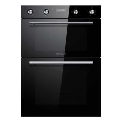 Statesman BDM373BL Built-In 88Cm 35/70L Double Oven In Black