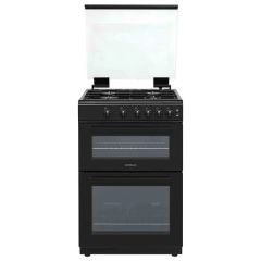 Statesman GDL60B 60Cm Double Oven Gas Cooker With Lid - Black